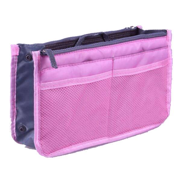 Nylon Cosmetic Bags For Women Tote Insert Double Zipper Makeup Bag Toiletries Storage Bag Girl Outdoors Travel Make Up Organizer