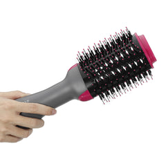 110V / 220V 2 In 1 1000W Hair Dryer Blower Brush Comb Volumizer Straightening Curling Smoothing Comb Hair Drying Styling Tool