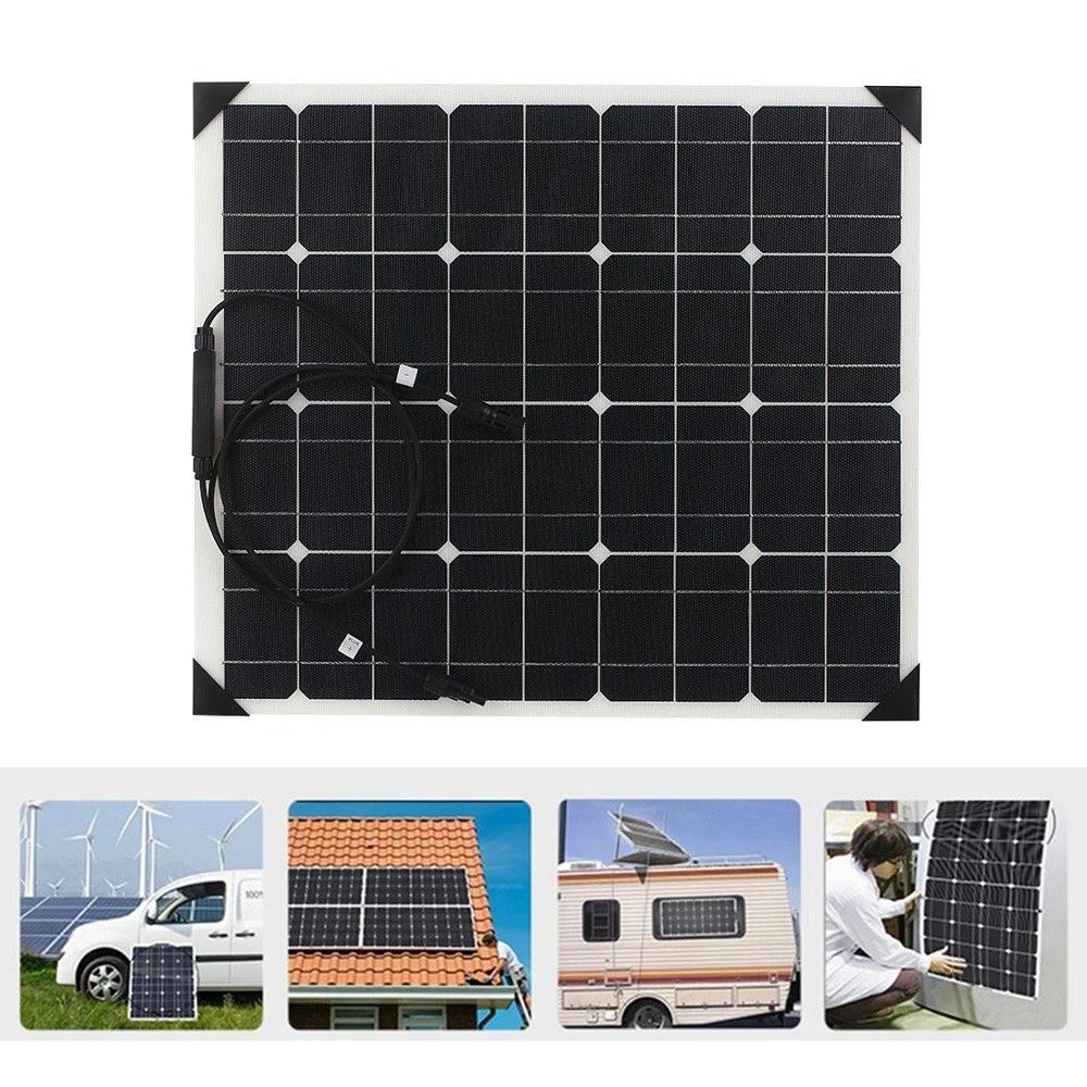 Flexible Monocrystalline Silicon Solar Panels High Conversion Rate Panel System for RV Home use