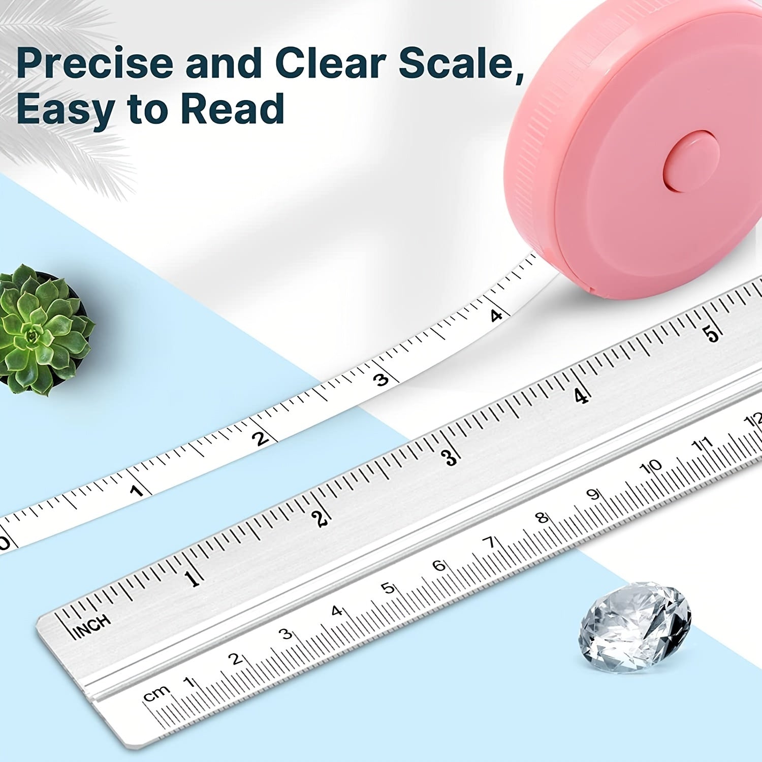 1.5M/60In Tape Retractable Body Measuring Ruler Double Sided Metric Imperial Meter