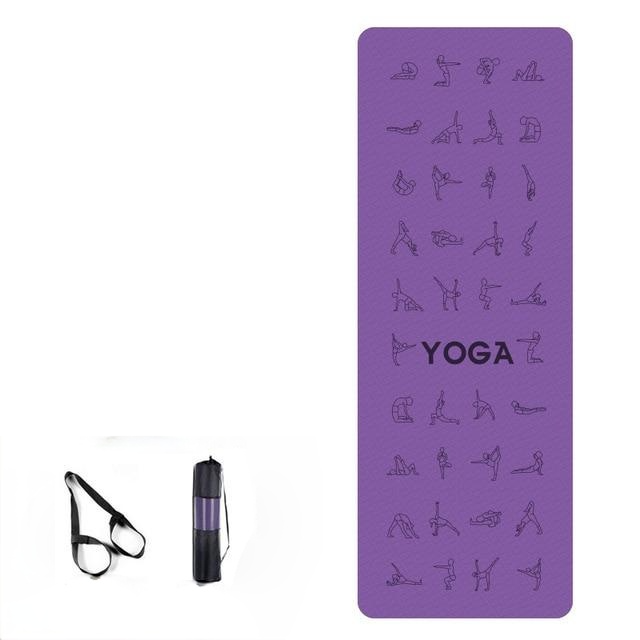 EVA Yoga Pose Non Slip Carpet Mat With Position Line For Beginner Environmental Fitness Gymnastics