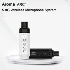 5.8GHZ Wireless Microphone System Rechargeable Transmitter Receiver 4 Channels Audio Mic Transmitter Receiver