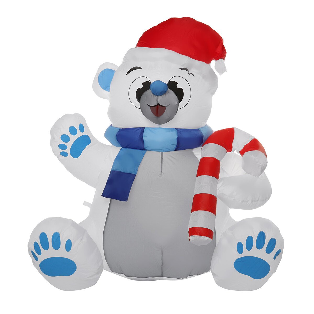 1.2M LED Christmas Waterproof Polyester Built-In Blower UV-resistant Inflatable Bear Toy for Decoration Party Gift
