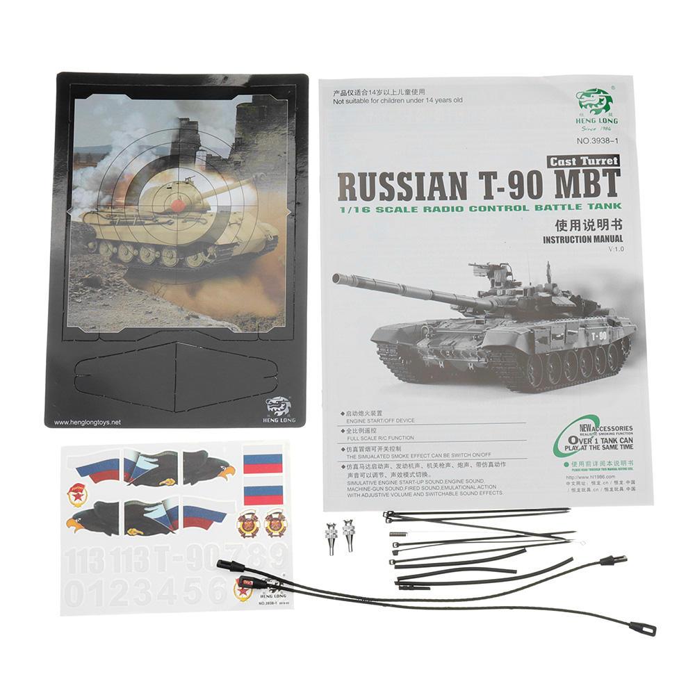 2.4G Russian T 90 RC Car Battle RC Tank With Smoking Sound Plastic Version