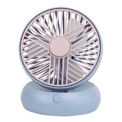 Portable Mini Desktop Fan Adjustable Angle USB Air Cooler 2 Gears Wind Speed for Outdoor Home Office