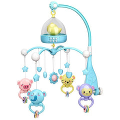 Baby Musical Crib Mobile Bed Bell Toys Plastic Hanging Rattles Night Light