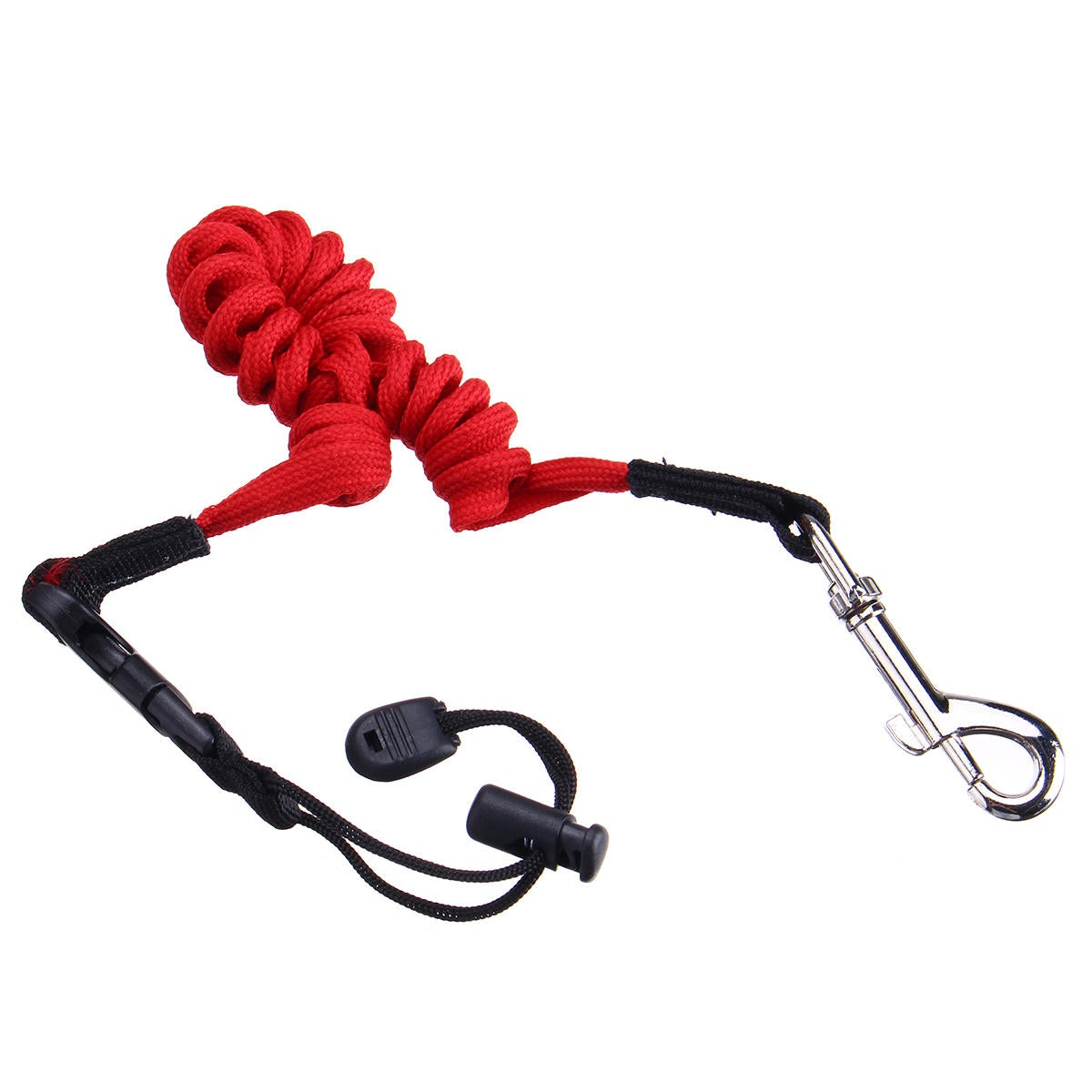 Portable Safety Kayak Canoe Boat Paddle Leash Elastic Fishing Rod Coiled Lanyard Tie Rope