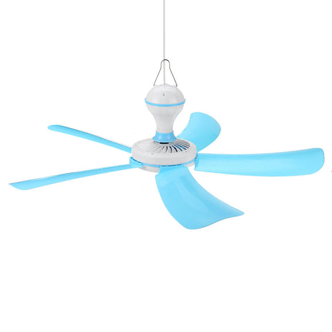 Portable 5 Blades Mini Ceiling Fan W/ Remote Control Hanging Summer Cooler Gift Dia. 71cm  220V