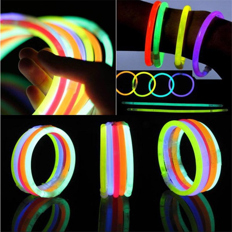 100pcs LED Flashing Light Novelty Toys Glow Stick for Festivities Decoration