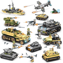 1061pc Plastic & ABS 8 Kinds Of Steel Empire Themed Military War Bricks Toy For Children