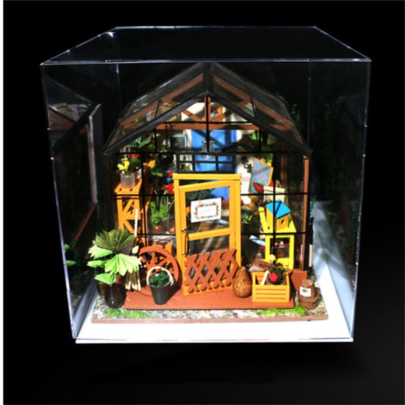 Miniature Green Garden With Furniture Children Adult Model Building Kits Doll House