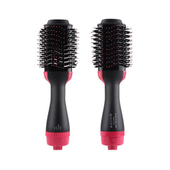 2 In 1 Hair Dryer Salon Hot Air Paddle Styling Brush Negative Ion Generator Straightener Curler Comb Tools