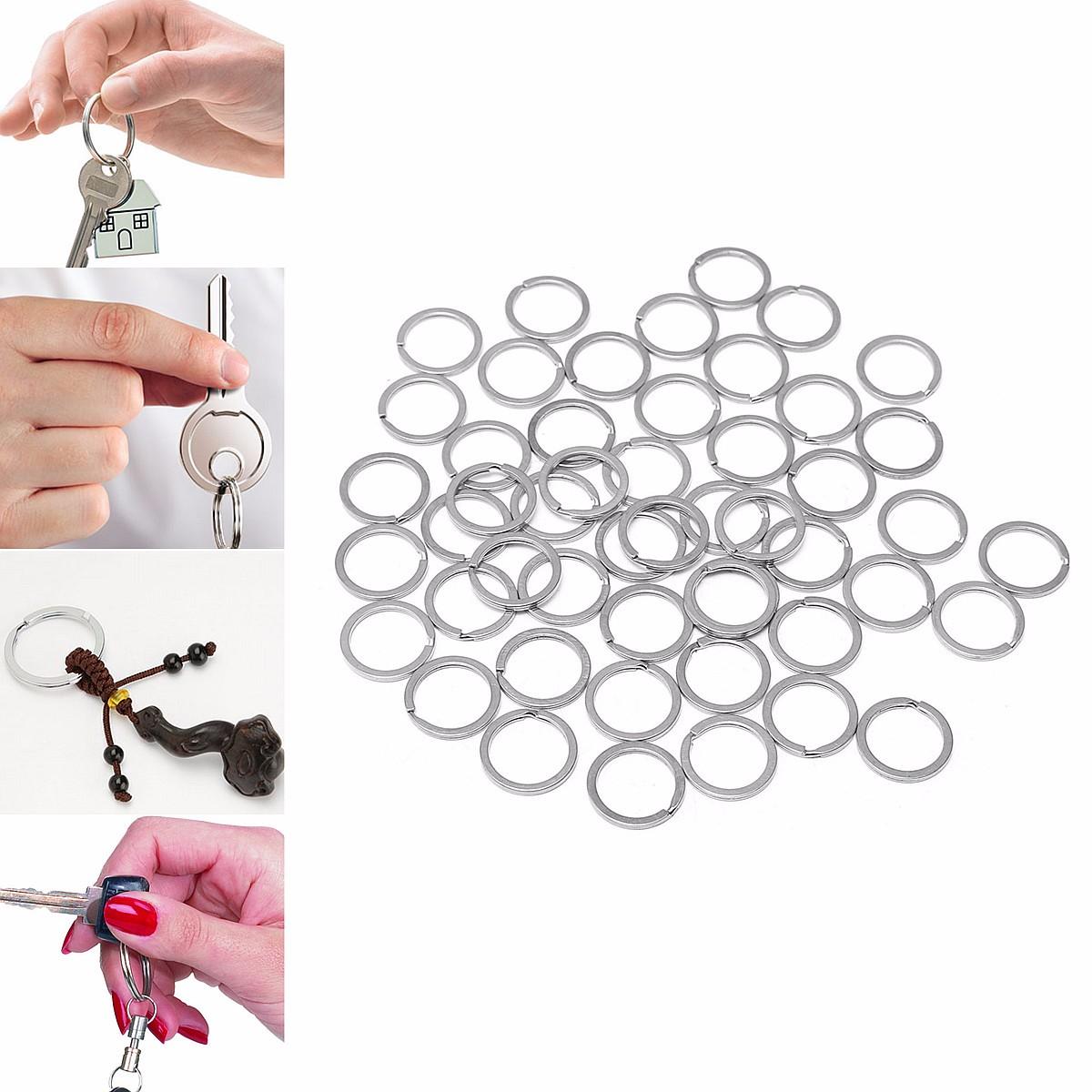 50Pcs 25mm Split Key Ring Keyring Keychain Metal Holder Without Chain DIY Craft