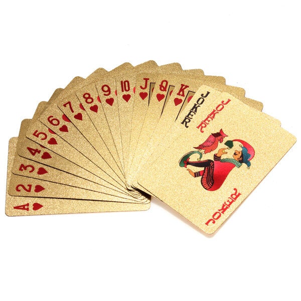 Certified Pure 24 Carat Gold Foil Plated Poker Cards Perfect Gift