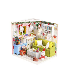 DIY Doll House House Handmade Assembled Educational Toy Art House Christmas Gift Creative Birthday Gift With Dust Cover And Furniture