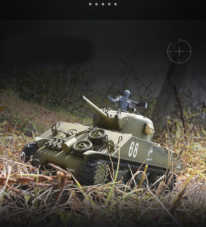 2.4G US Sherman M4A3 Upgraded RC Car Tank Vehicle Models