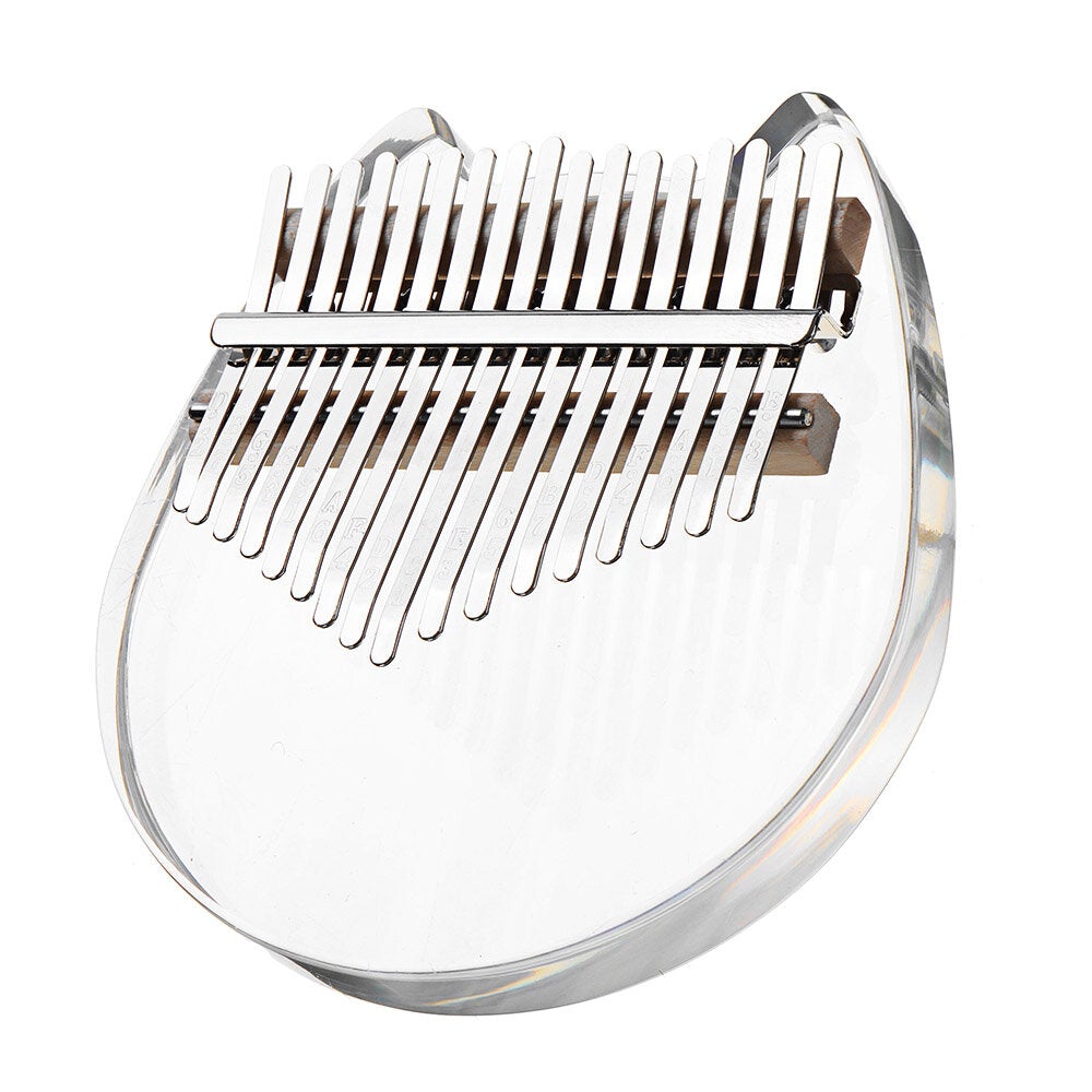 17 Tone Kalimba Rainbow Crystal Transparent Thumb Piano 5 Styles