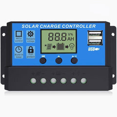 Multi-Function Adjustable LCD Display Solar Panel Charger Controller 12V/24V