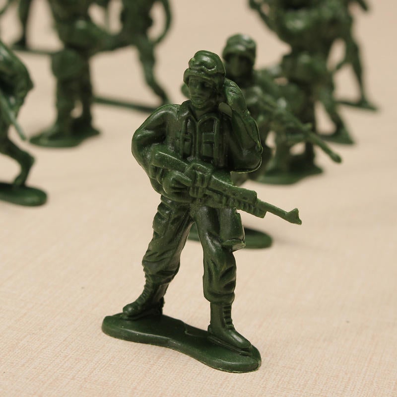 100PCS 5cm Soldier Army Troop Figure Battle War DIY Scene Model