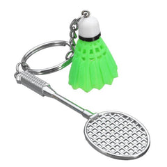 Mini Badminton Racket And balls Sports Keyring Pendant Keyfob Keychain
