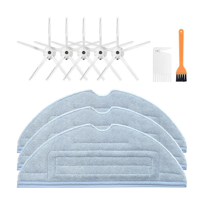 10pcs Replacements for Roborock S7 Vacuum Cleaner Parts Accessories Side Brushes*5 Mop Clothes*3 Cleaning Tools*2