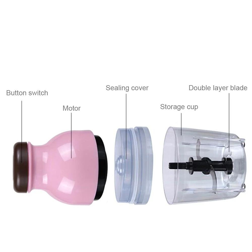 Portable Mini Meat Grinder 600ML Electric Vegetable Fruit Blender