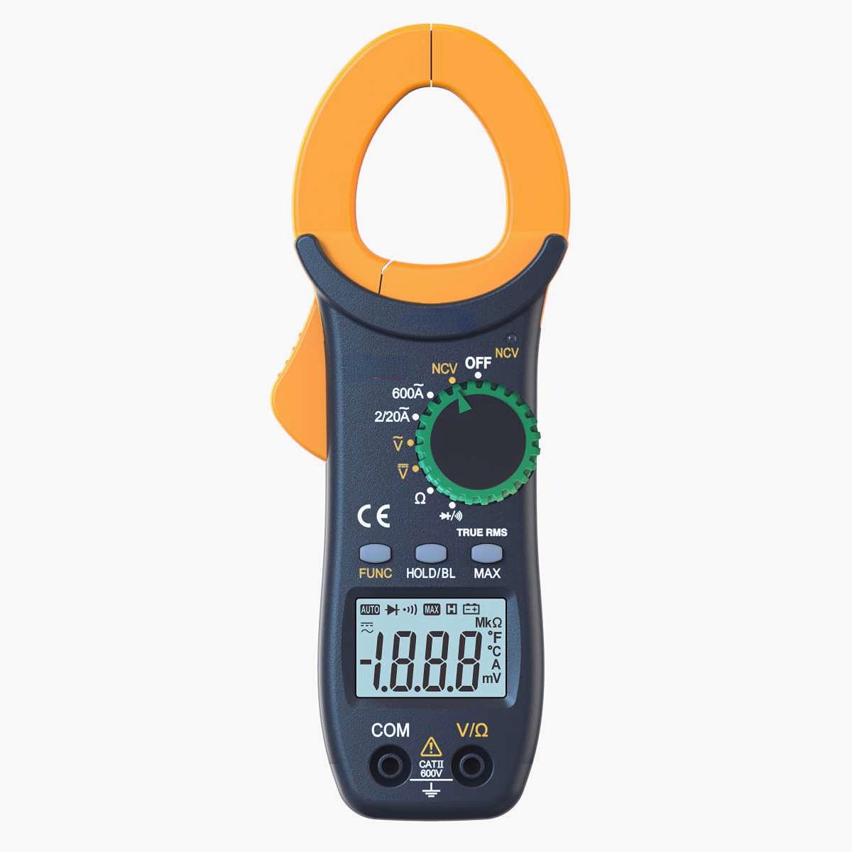 Digital Display Clamp Auto-Ranging Multimeter Testing Current Voltage Resistance