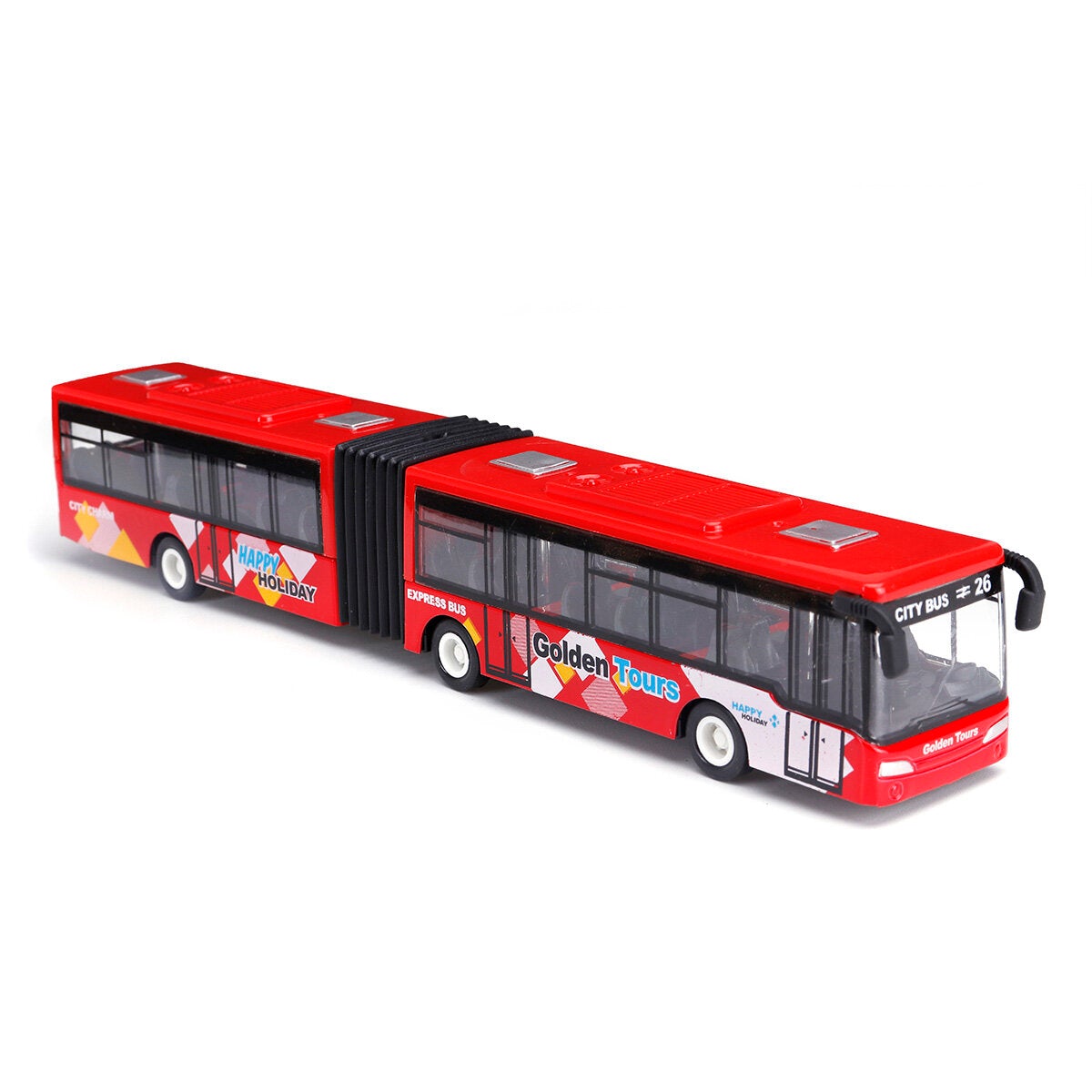 Blue/Red/Green 1:64 18cm Baby Pull Back Shuttle Bus Diecast Model Vehicle Kids Toy