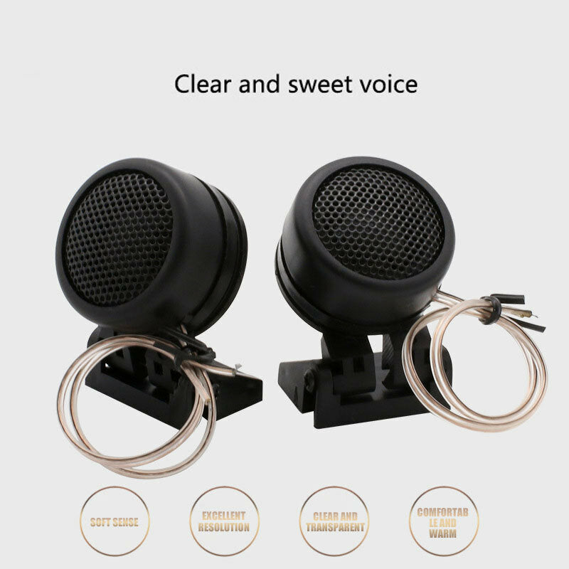 1 Pair 40W High Efficiency Mini Car Tweeter Speakers Universal Car Mini Dome Tweeter Loudspeaker for Car Audio System