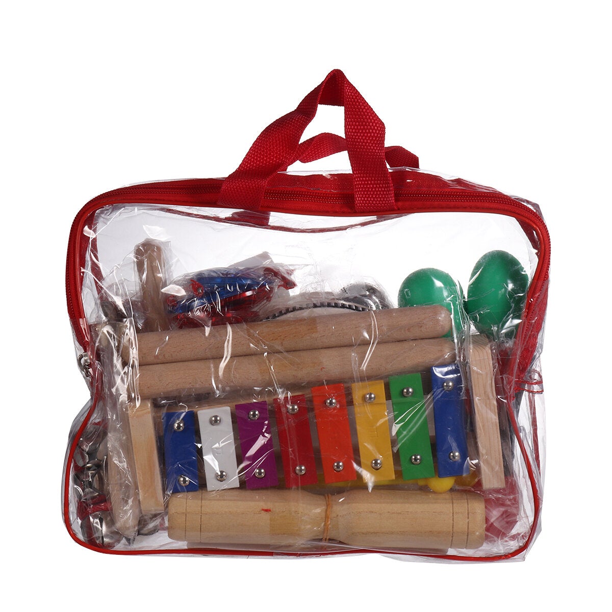 12Pcs Kids Wooden Percussion Xylophone Baby Toddler Preschool Musical Toy Kit