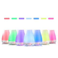 Ultrasonic Humidifier Waterless Auto Shut-off Aromatherapy Oil Cool Mist Diffuser With Color LED Lights