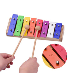 8-Note Colorful Xylophone Glockenspiel Percussion Musical Instrument Toy