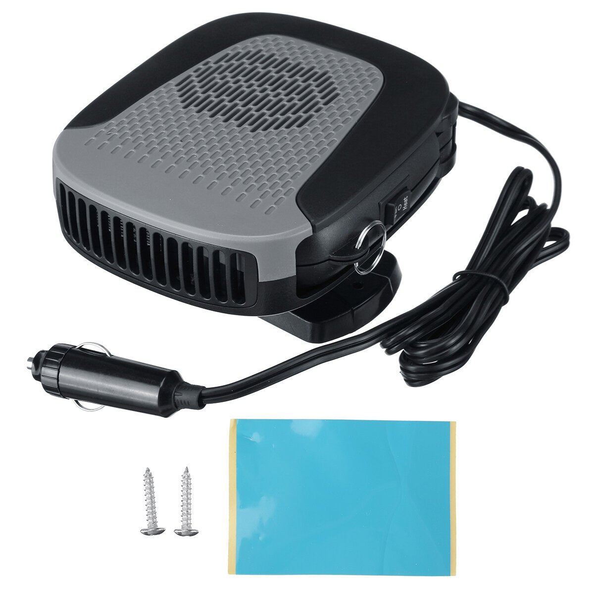 12V Portable Car Electric Heater Heating Fan Defogger Defroster Demister 360Universal Rotating Base