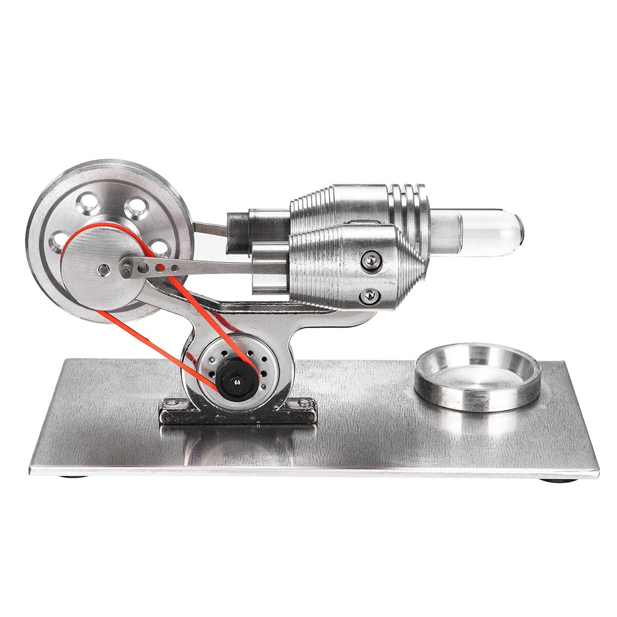 Stainless Mini Hot Air Stirling Engine Motor Model Educational Toy Kit