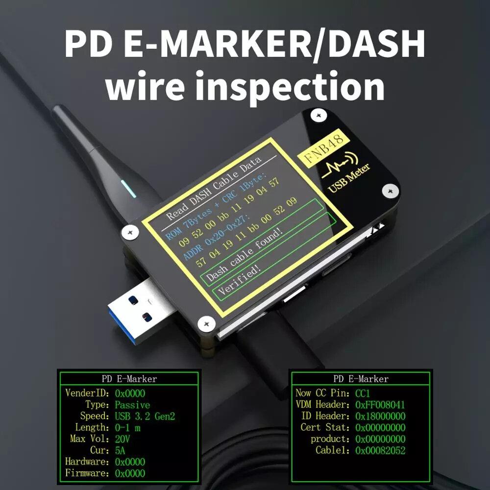 USB Tester Voltmeter Ammeter bluetooth APP Tester Current and Voltmeter USB Tester With USB-A Micro USB Type-C Interface