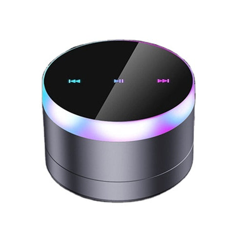 Bluetooth 5.0 Speaker Colorful Lights Touch Control Handsfree Mini Subwoofer Portable Speakers Support FM AUX