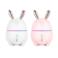 300ML Mini Air Humidifier Cute Rabbit USB Aroma Essential Oil Diffuser Colorful Night Light Car Office Air Purifier Mist Maker