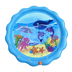 Water Spray Pad Baby Outdoor Summer Lawn Beach Sea Animals Inflatable Water Spray Kids Sprinkler Play Pad Mat Water Games Mat