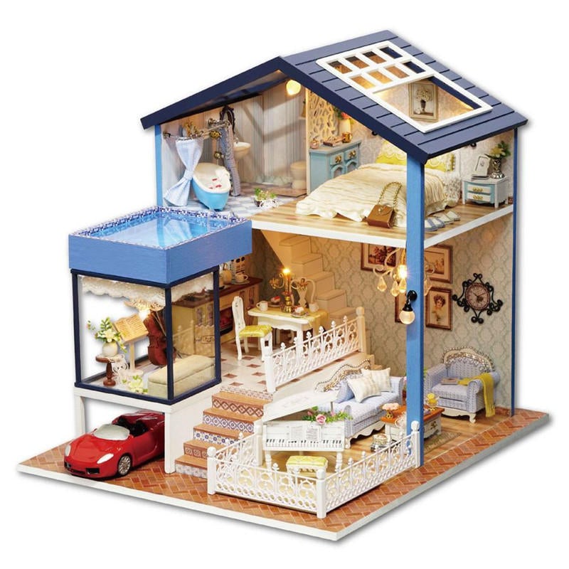 Seattle DIY Miniature Model With Light Music Collection Gift Decor