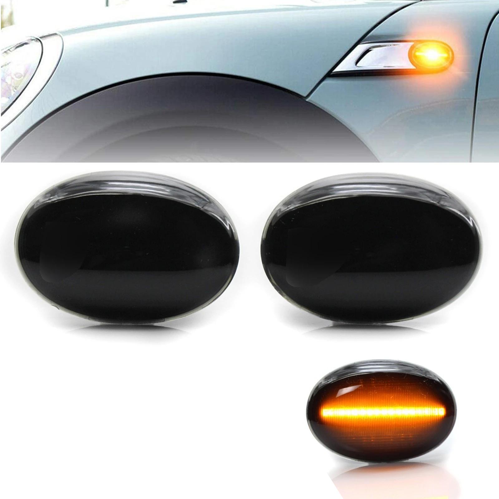 2pcs Dynamic LED Side Marker Turn Signal Light Fender Lights Replacement For BMW Mini Cooper