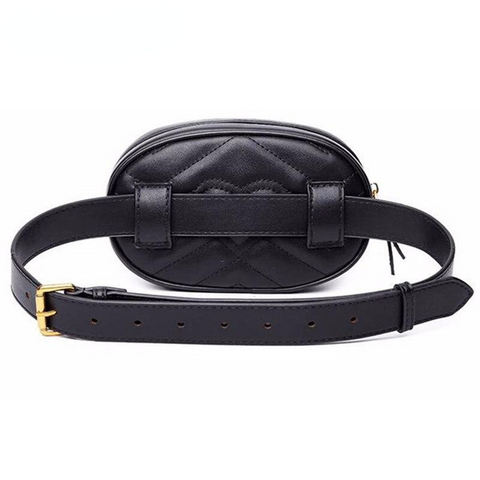 New Waist Bag Women Waist Fanny Packs Belt Bag Luxury Leather Chest Handbag