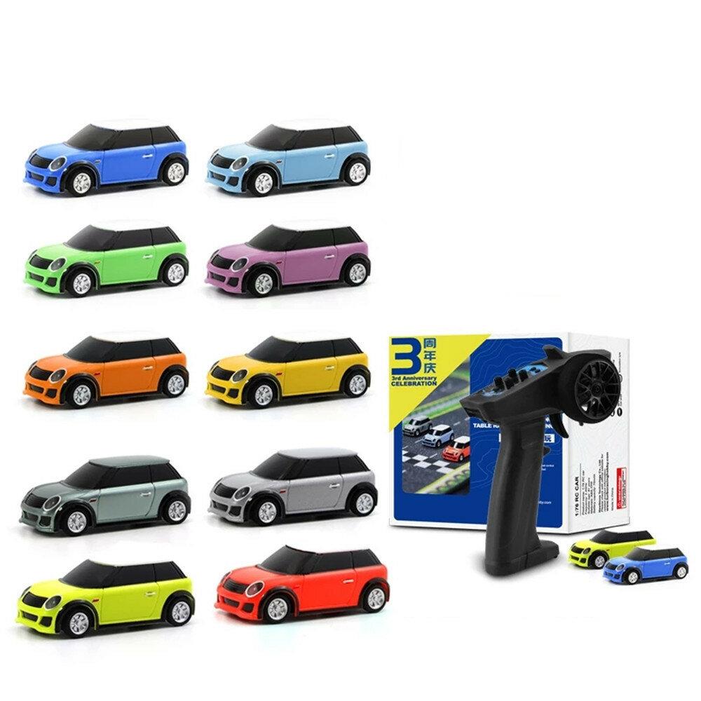 RTR 1/76 Two RC Cars 3rd Anniversary Version Mini Full Proportional Kids Toys