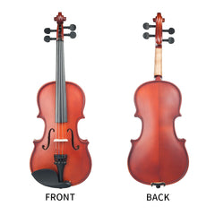 1/4 Violin Matte/Bright Violin Student Violin W/Case+Bow Set For Biginner Violin Learner Natural Color Violin