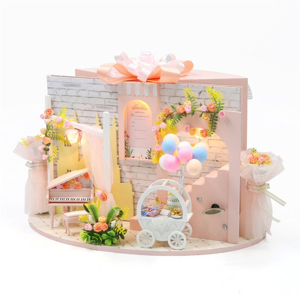 DIY Doll House Creative Valentine's Day Birthday Gift Wedding Engagement Scene Bridal Shop Model With Furniture