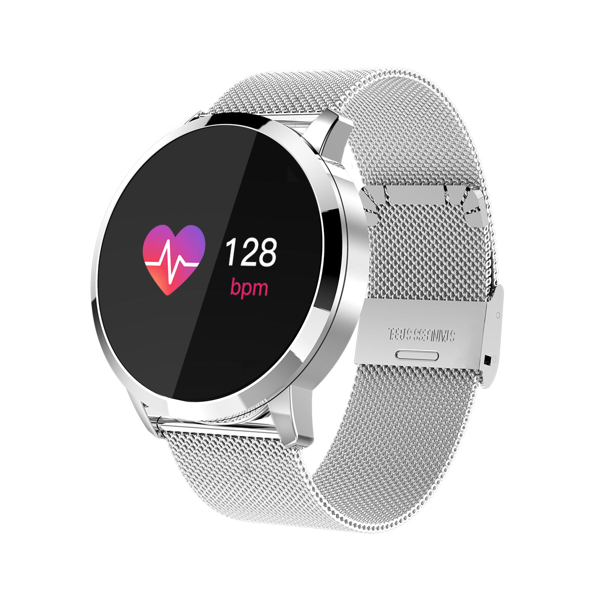 Stainless Steel SmartWatch 0.95 inch OLED Color Screen Blood Pressure Heart Rate Smart Watch - JustgreenBox