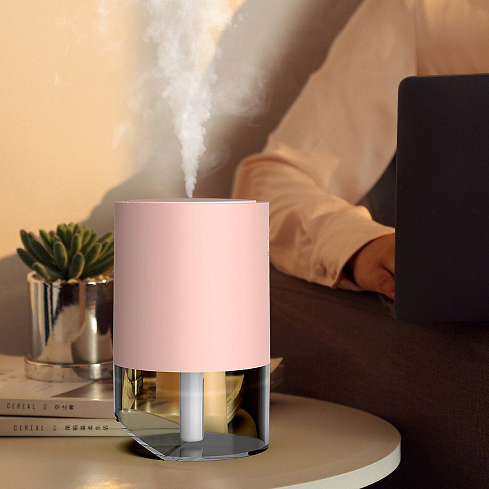 350ml Air Oblique Humidifier Nano Atomization with Colorful Lights 2 Spray Mode USB Charging 1200mAh Battery for Home Office
