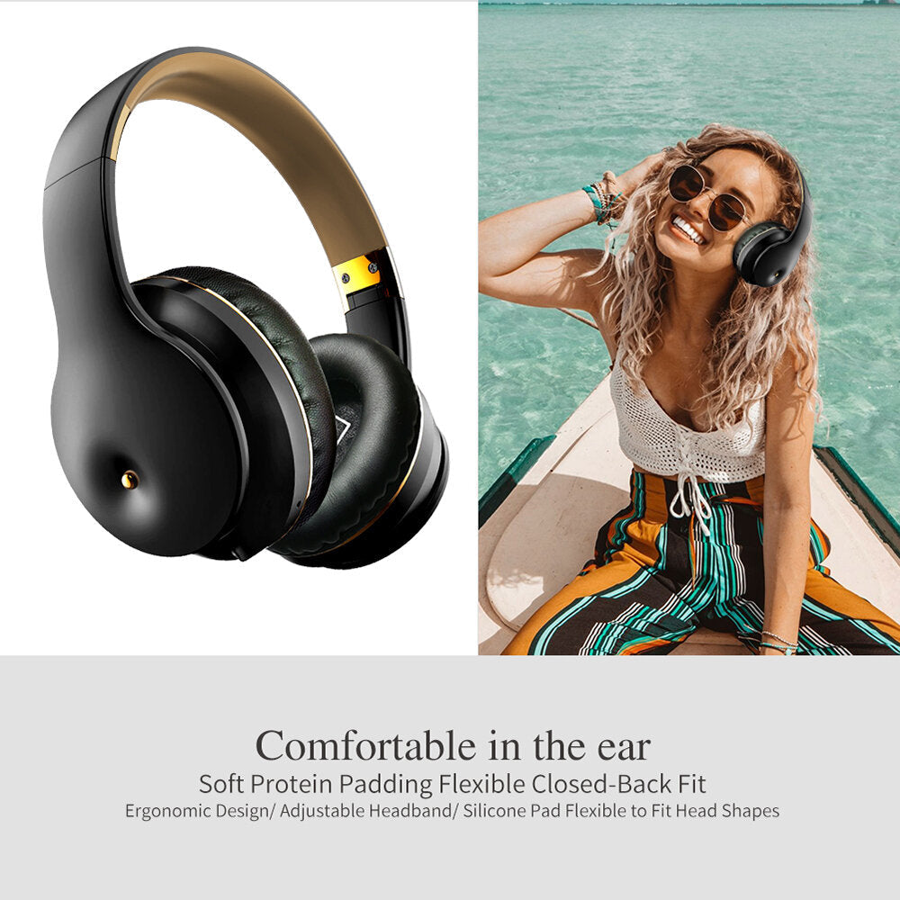 Wireless bluetooth Headphone Super Bass Stereo NFC Foldable Head-Mounted Sports Gaming Headset with Mic