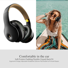Wireless bluetooth Headphone Super Bass Stereo NFC Foldable Head-Mounted Sports Gaming Headset with Mic