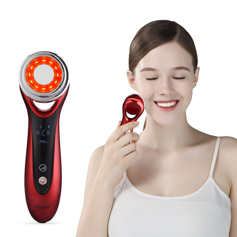Face Lifting Heat Red Blue Light Cleaner Deep Cleansing Home Skin Care Beauty Instrument Device