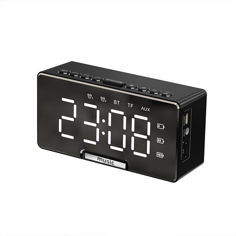 LED Alarm Clock Speaker Luminous Multi-function Retro bluetooth 5.0 Loudspeaker for Home Decor Digital Alarm Clock
